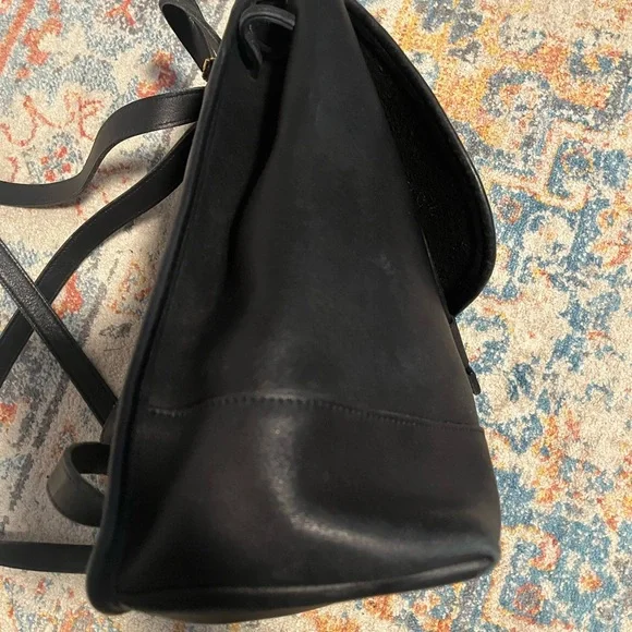 Coach vintage 90s black leather daypack backpack - Picture 5 of 15